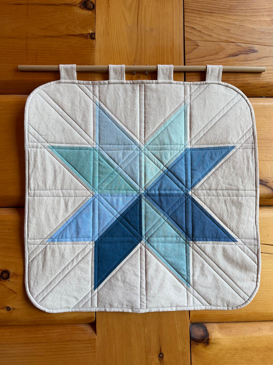 BLUES Painted Star Quilt Pattern and Kit