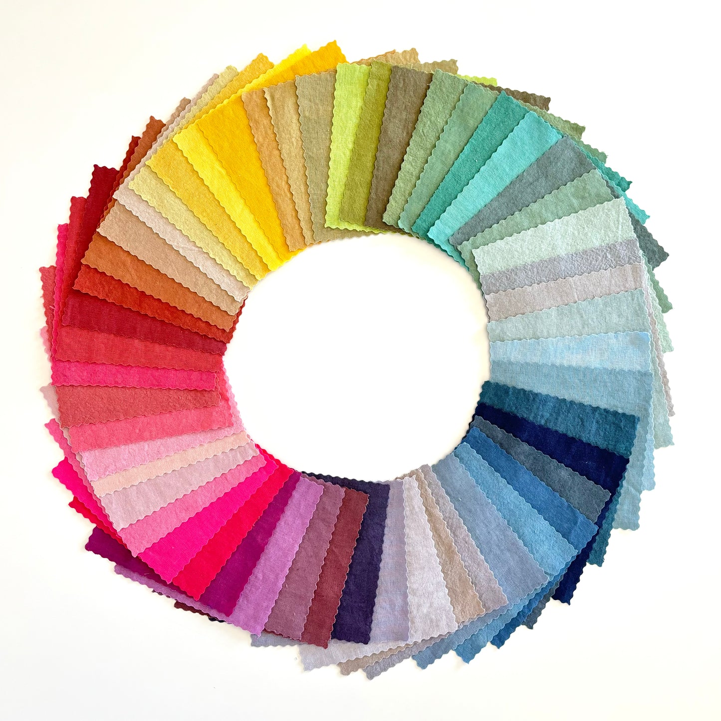 52 Piece Handdyed Color Wheel 5" charm pack