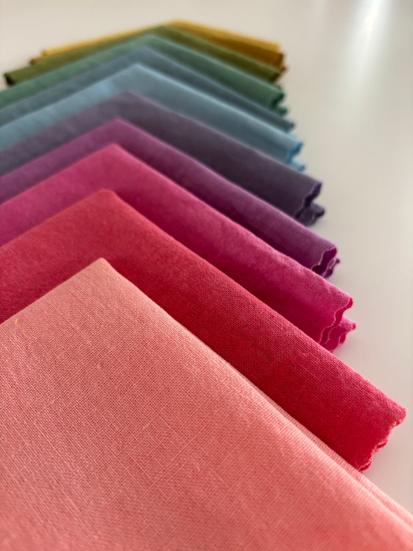 Handdyed Rainbow 10" charm pack - 10 piece